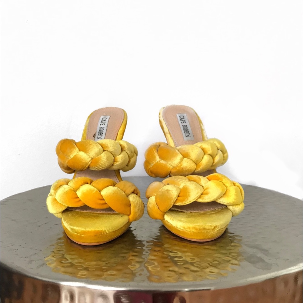 Yellow Heeled Statement “slipper”